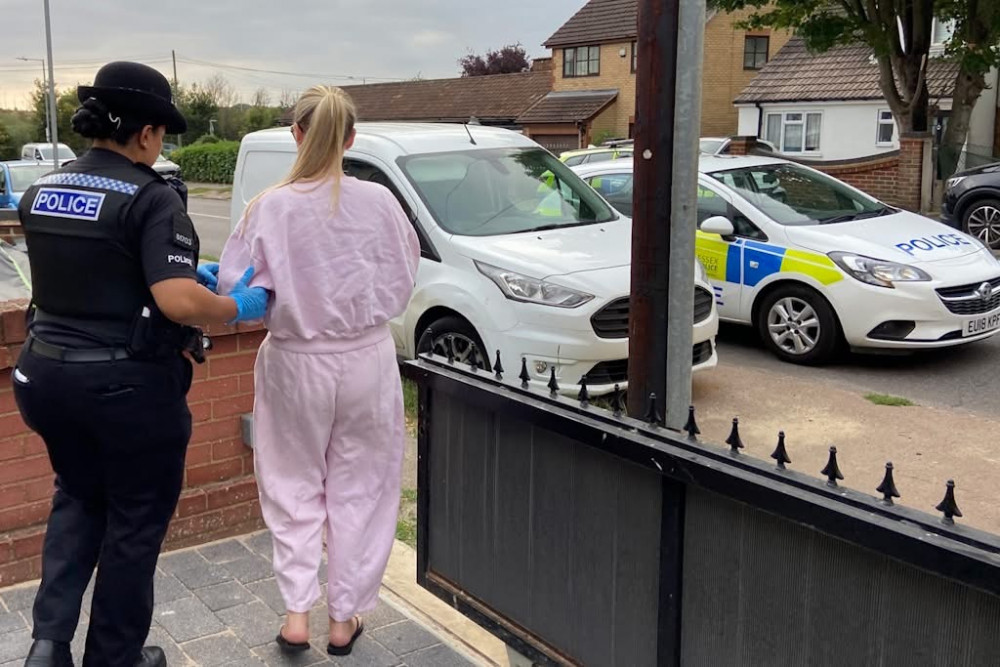 A woman was among those arrested. 