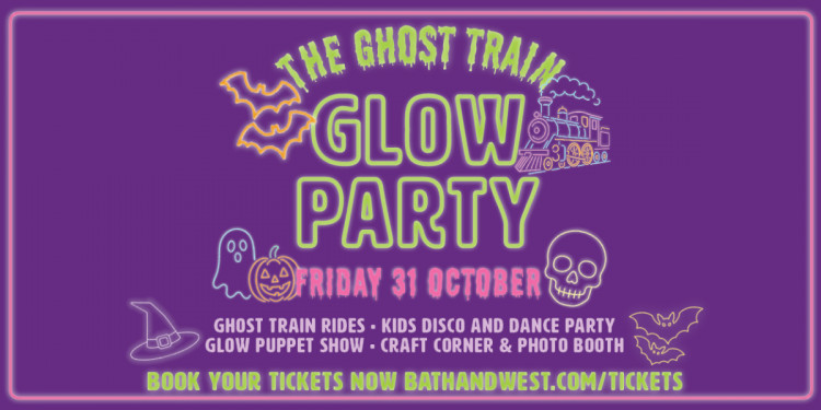 Families are invited to a Halloween Ghost Train Glow Party at Bath & West Showground on Friday, 31 October.