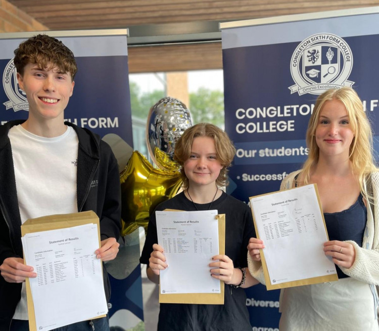 Congleton High School is celebrating GCSE results day (Credit: CHS)