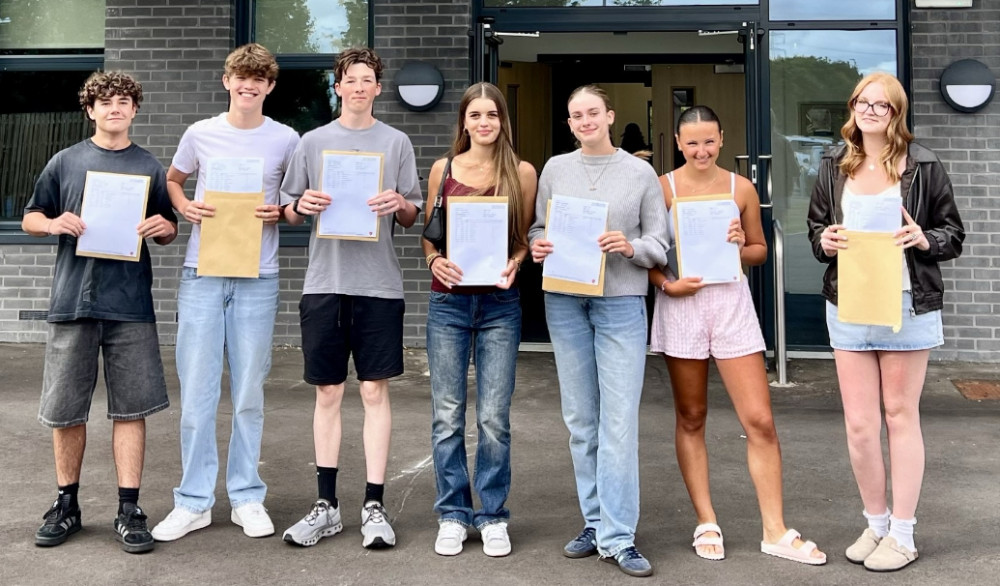 Some of the successful students at Orsett Heath Some of the successful students at Orsett Heath