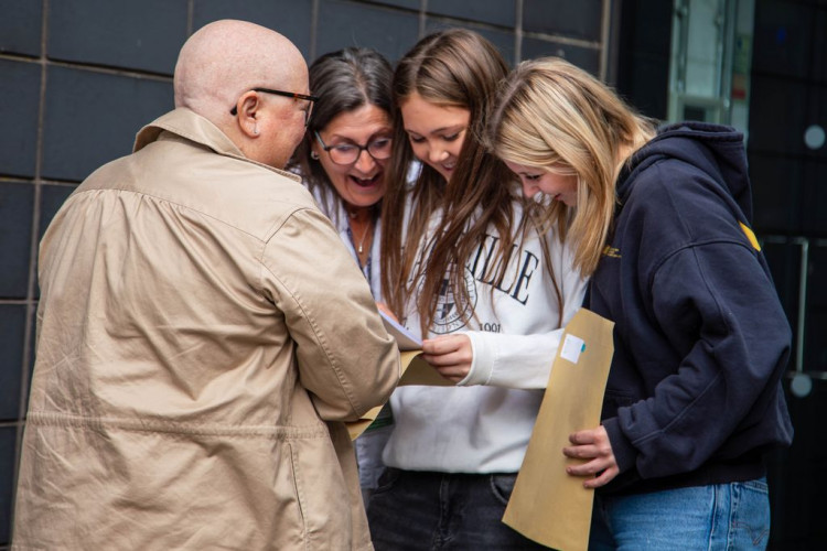 Students at Oakham's Catmose College celebrate GCSE success (Photo: Catmose College)