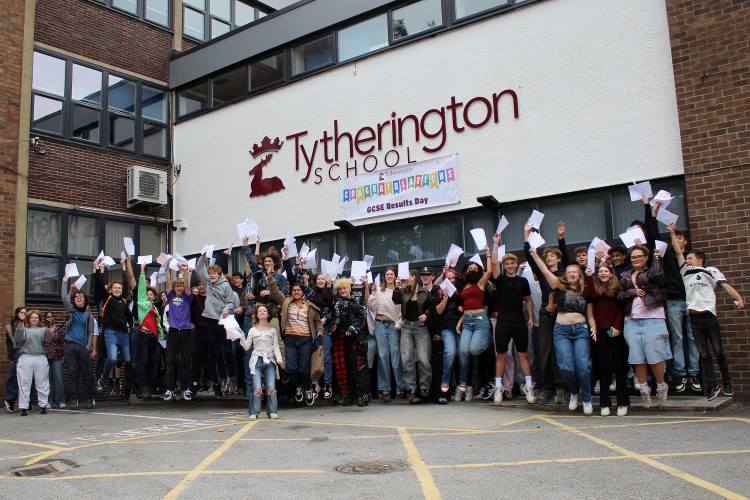 GCSE results day at Tytherington School (Credit: Tytherington School)