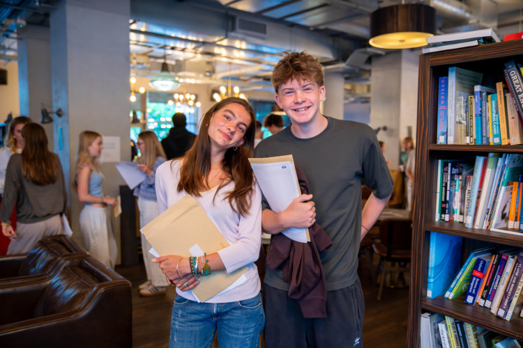 Kew House School students are celebrating strong GCSE results, with a third of all entries graded 8–9 (credit: Kew House School).
