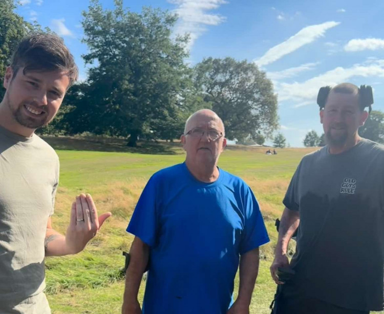 Metal detectorists helped Tom Maxwell-Johnson find his wedding ring after he lost it whilst saving a drowning child