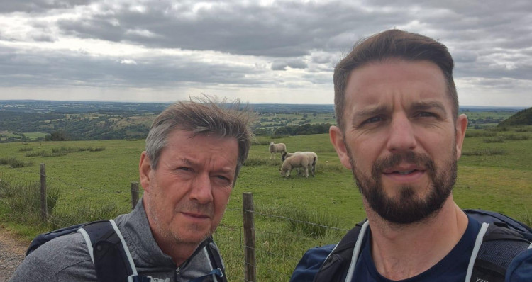 ISL co-founder Dave Young and his son Sean walked nearly 100 miles from their home in Leicestershire to the company's head office in Macclesfield (Credit: ISL)