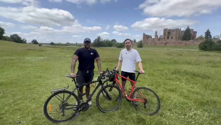 Ziyad Azad (left) and Aaron Moloney will cycle from the London Eye to the Eiffel Tower on September 15 (image supplied)
