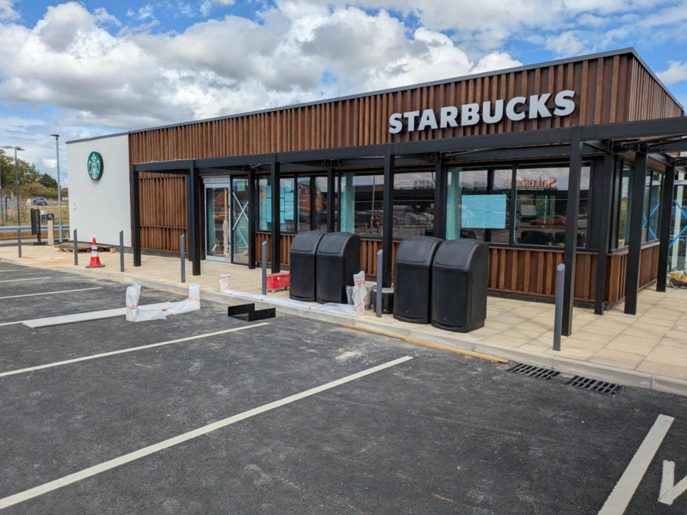 Work is gathering pace on the new Starbucks drive-thru off Linley Lane in Alsager. (Photo: Nub News) Work is gathering pace on the new Starbucks drive-thru off Linley Lane in Alsager. (Photo: Nub News)