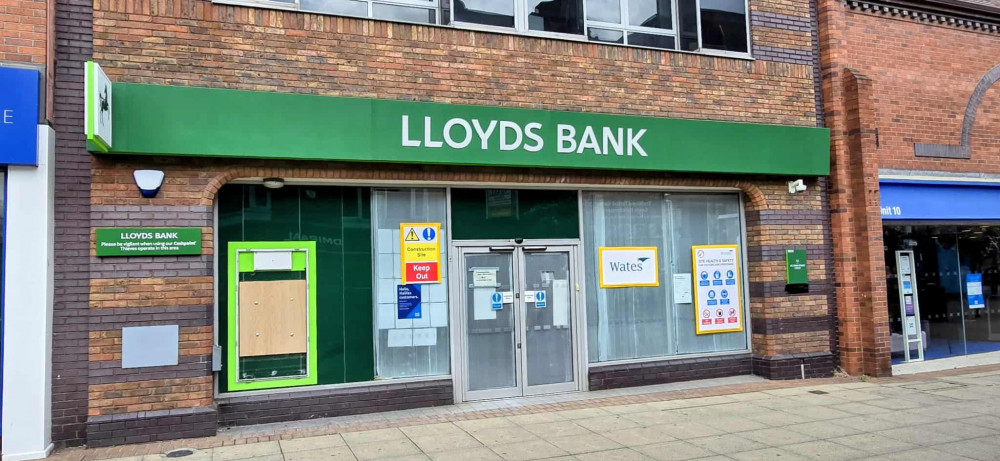 Lloyds, Victoria Street, closed on Friday 22 August, allowing improvements to the made to the banking centre (Ryan Parker). Lloyds, Victoria Street, closed on Friday 22 August, allowing improvements to the made to the banking centre (Ryan Parker).
