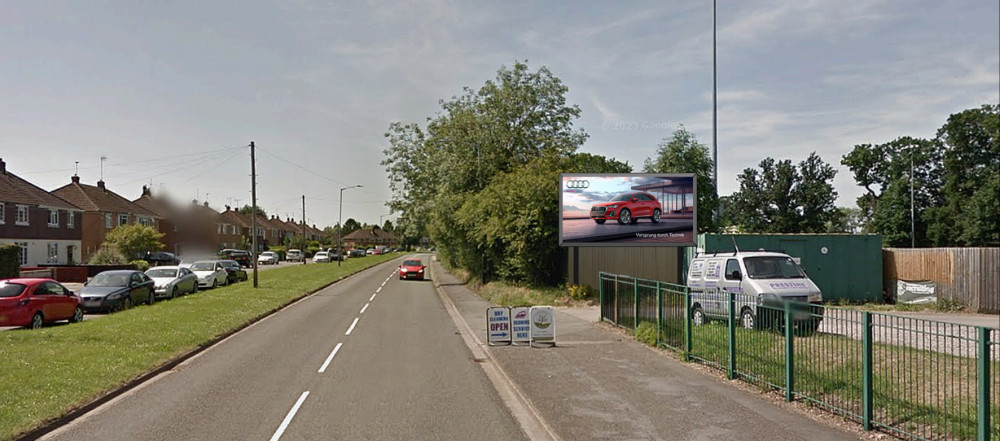 How the proposed advert would have looked (image via planning application)