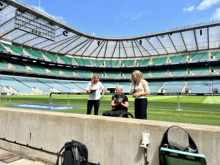 Earlier this month Lexi Chambers (centre) set a Guinness World Record that began in Twickenham (credit: Cesar Medina).