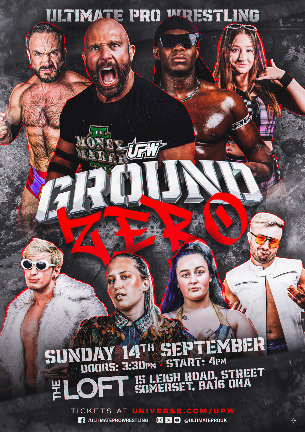 Ultimate Pro Wrestling's Ground Zero event at The Loft in Street on Sunday, 14 September. Ultimate Pro Wrestling's Ground Zero event at The Loft in Street on Sunday, 14 September.