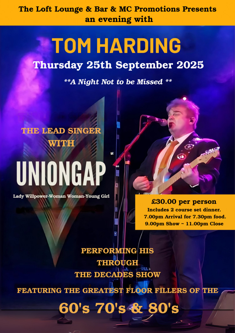 Tom Harding, Union Gap's lead vocalist, will present his Through the Decades show at The Loft on Thursday, 25 September.