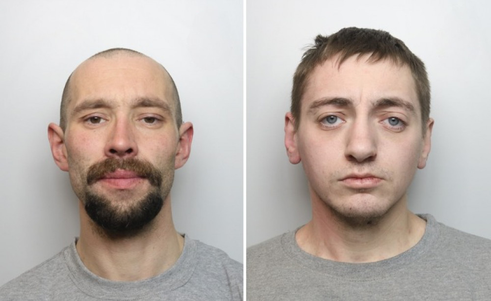 Jake Eardley (left), 33, of no fixed address and Lewis Proctor (right), 28, from Meir have now been jailed. (Staffordshire Police) Jake Eardley (left), 33, of no fixed address and Lewis Proctor (right), 28, from Meir have now been jailed. (Staffordshire Police)