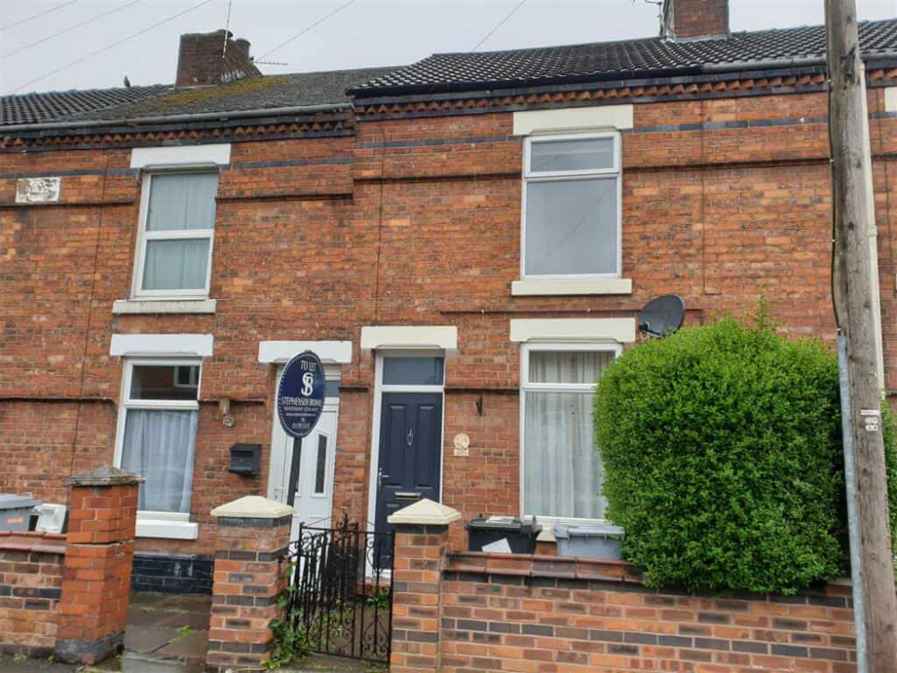 The two-bedroom terraced house on Hungerford Avenue, Crewe (Stephenson Browne). The two-bedroom terraced house on Hungerford Avenue, Crewe (Stephenson Browne).