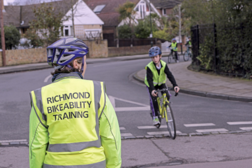 More than 2,700 Richmond pupils completed Bikeability training last year (credit: Richmond Council).