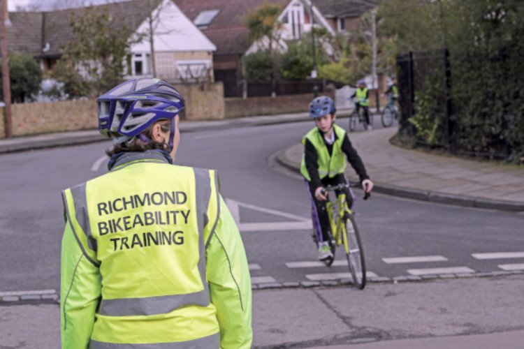 More than 2,700 Richmond pupils completed Bikeability training last year (credit: Richmond Council).