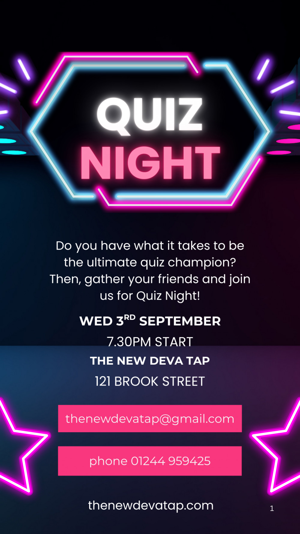 Monthly quiz night Monthly quiz night