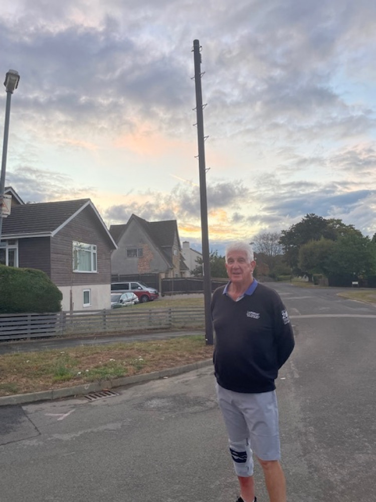 Rutland resident John Fowler complains to MP about unsightly new telegraph poles (Photo: LDRS)