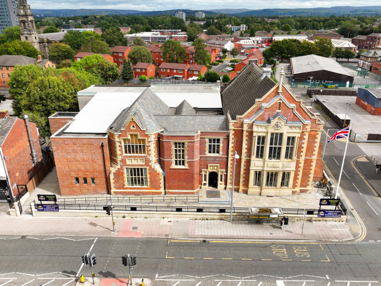 Stockport Masonic Guildhall has undergone an extensive renovation, restoring the Victorian facade to its former glory (Image - Cheshire Freemasons)