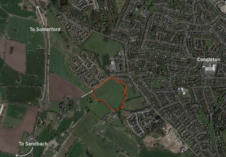 Sandbach Road, Congleton application site (Credit: CEC)