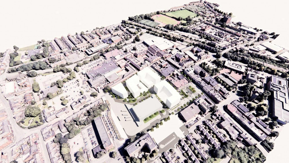 An artist’s impression of the redevelopment plans for Crewe town centre (CEC). An artist’s impression of the redevelopment plans for Crewe town centre (CEC).