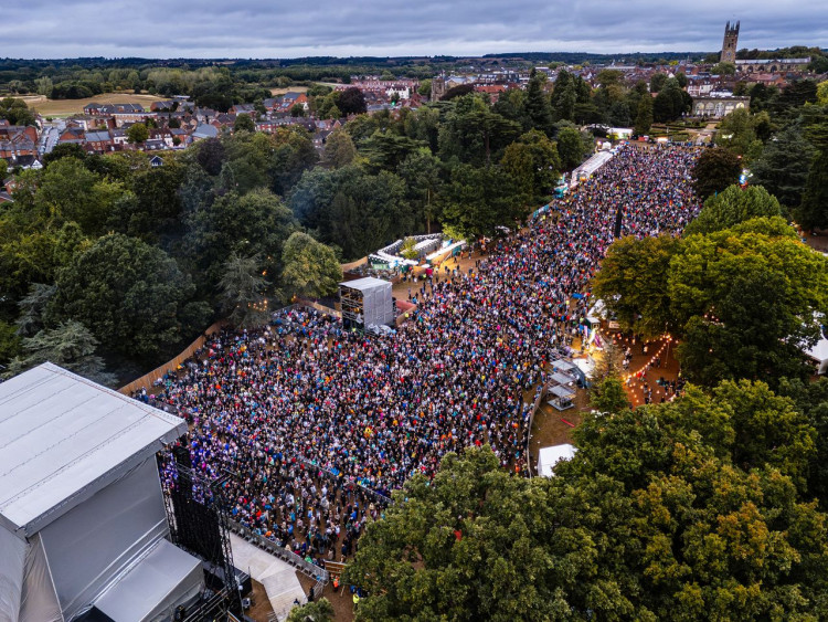 Views above Warwick Castle Live 2025 (image by Oliver Dixon)