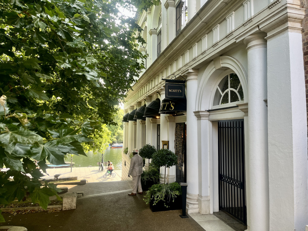 Richmond Council has rejected Scott's installation of a large flag outside its restaurant (credit: Cesar Medina). Richmond Council has rejected Scott's installation of a large flag outside its restaurant (credit: Cesar Medina).