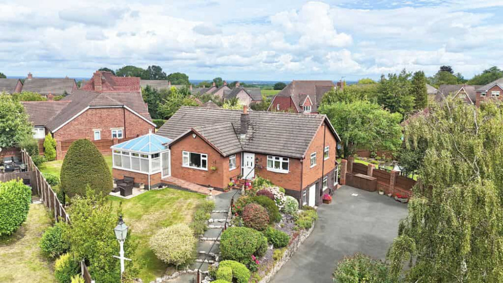 The detached three-bedroom bungalow on Audlem Road, Woore (James Du Pavey). The detached three-bedroom bungalow on Audlem Road, Woore (James Du Pavey).