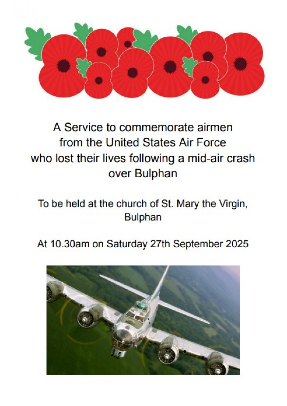 WW2 B17 Commemoration Service