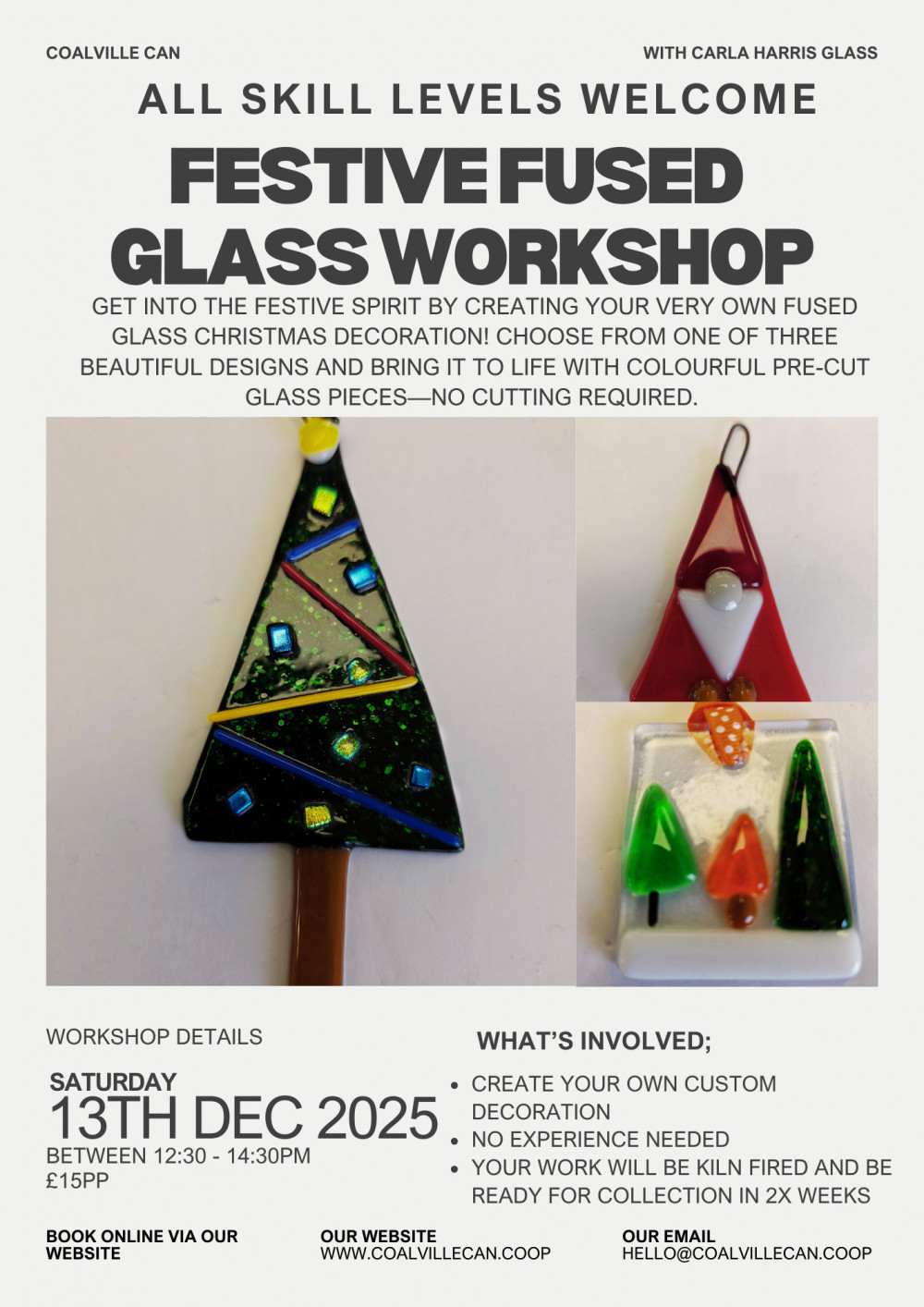 Festive Fused Glass Workshop - with Carla Harris Glass
