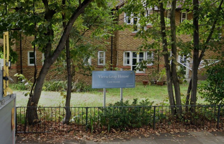 An inquest into the death of 86-year-old Neil Sweetmore at Viera Gray House in Barnes heard he was attacked by another resident with dementia weeks before his death (credit: Google Maps).