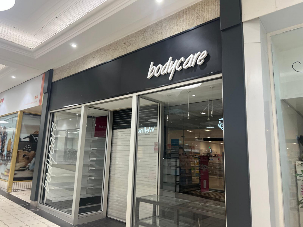Bodycare at the Grosvenor Centre is now closed (Credit: Nub News)