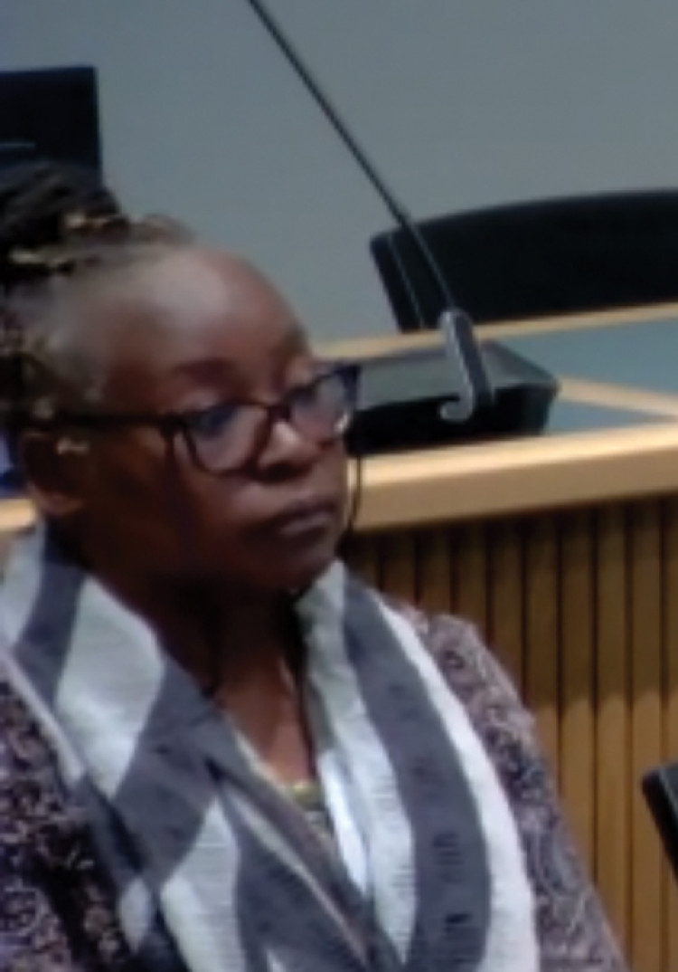 Tendai Dooley pictured at her inaugural council meeting. 