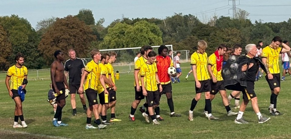 East Thurrock leave the pitch after another commanding victory. East Thurrock leave the pitch after another commanding victory.