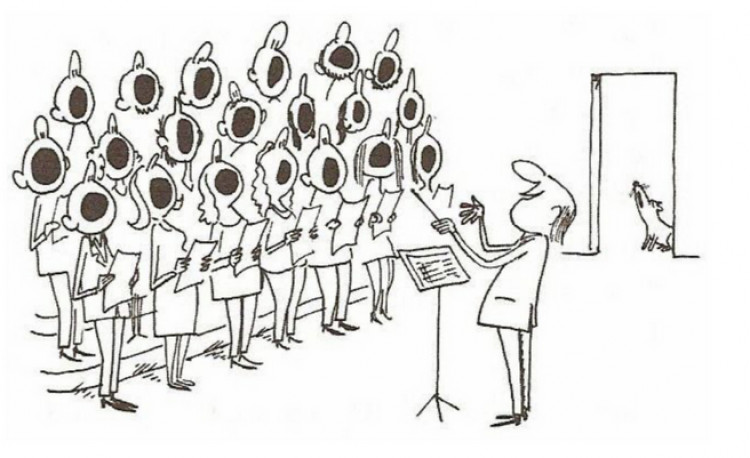 The Chorus of Disapproval, a Wells choir, invites new members. 