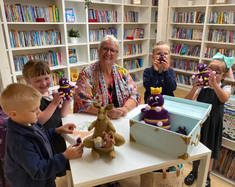 Denise Parker, known as 'Mrs P', has donated over £2,000 to charity through sales of her children’s book Jessie and JoJo while visiting schools (credit: @mrsp.me/Instagram).