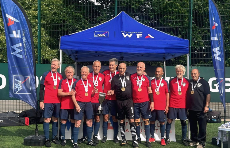 Kingston Walking Football Club 70+ won the Walking Football Association National Cup Finals again (Image supplied)