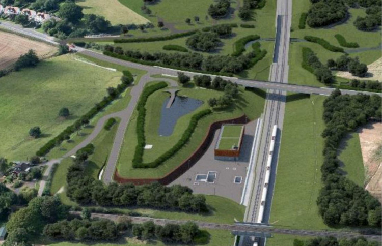 The pumping station would be built along the A429 Kenilworth Road (image via HS2)