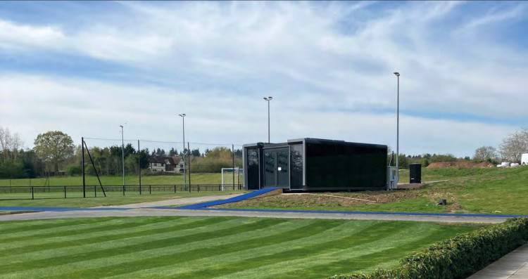 A planning application to Stratford-on-Avon District Council is looking for retrospective permission for works to the training base (image via planning application)