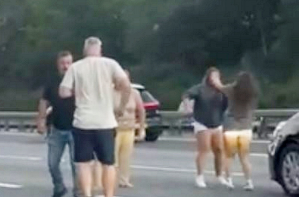A 'road rage brawl' took place on the M25 on Sunday, 7 September (Credit: SWNS) A 'road rage brawl' took place on the M25 on Sunday, 7 September (Credit: SWNS)