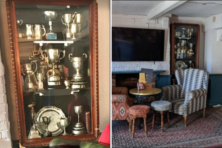 The Francis Francis Angling Club, based at The Barmy Arms since 1906, is appealing for help to recover missing trophies (credit: Angela Butler).