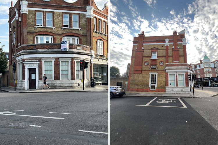 The vacant HSBC on Church Road, Barnes, could soon display new signage for ‘The Barnes Doctors’ (credit: Planning application).