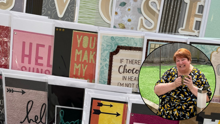 A selection of cards ready to make someone's day made by Kerry Barham (images supplied)