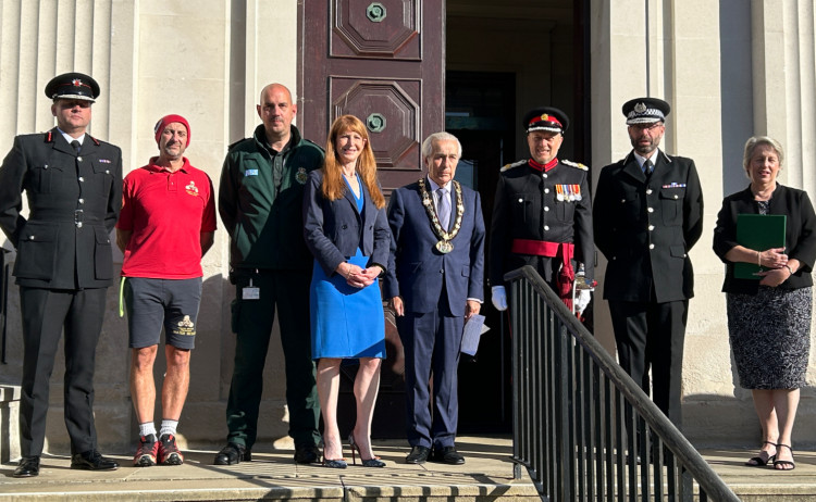 Representatives from the Hertfordshire Constabulary, the Herts Fire and Rescue Service and the East of England Ambulance Service