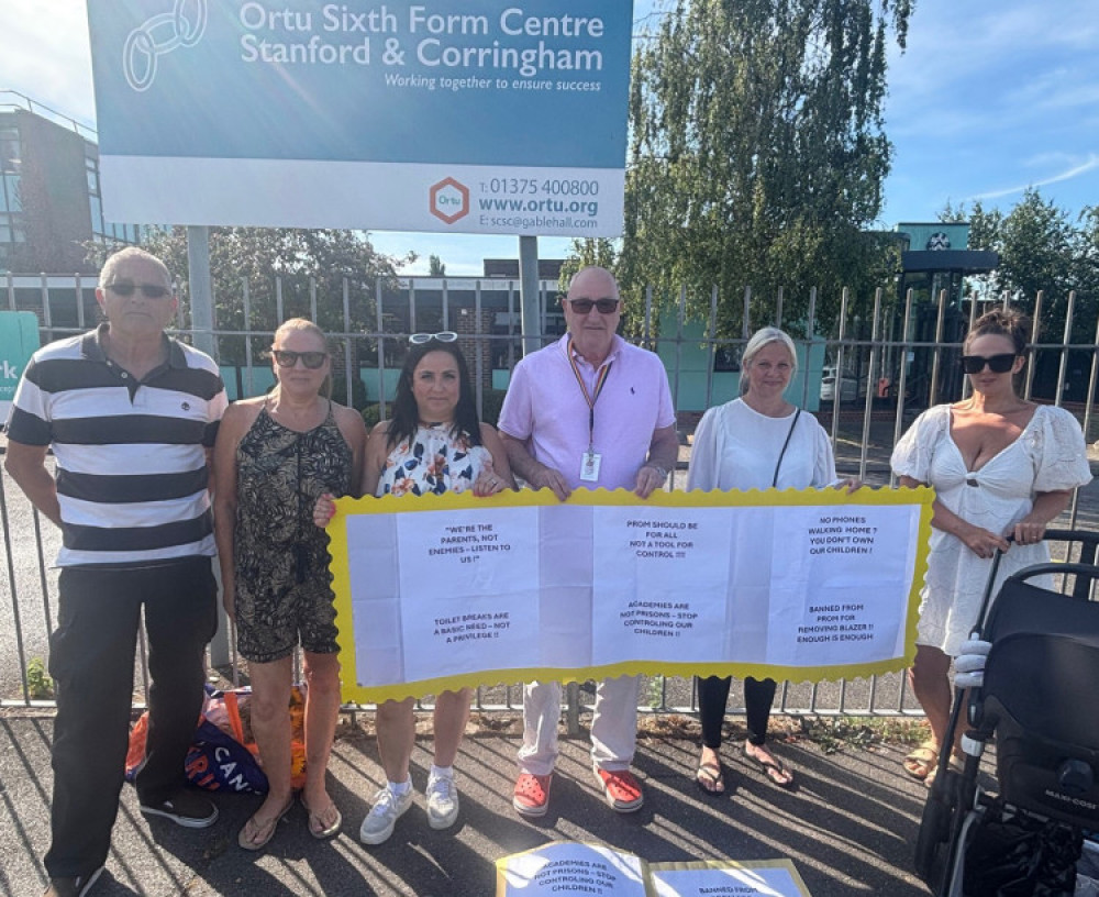 Gary Byrne has been a constant critic of tactics imposed at Mossbourne schools, and is pictured here (centre) joining parents at a protest outside Fobbing Academy. Gary Byrne has been a constant critic of tactics imposed at Mossbourne schools, and is pictured here (centre) joining parents at a protest outside Fobbing Academy.