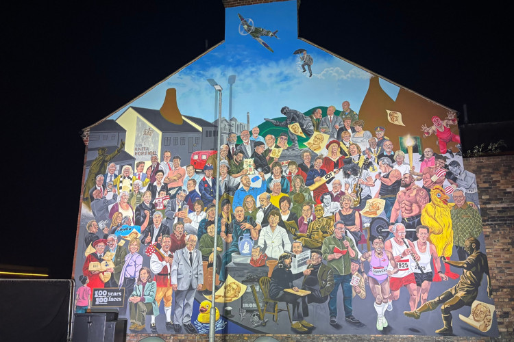 The mural is located on Marsh Street close to the junction with Trinity Street in Hanley. (Nub News)