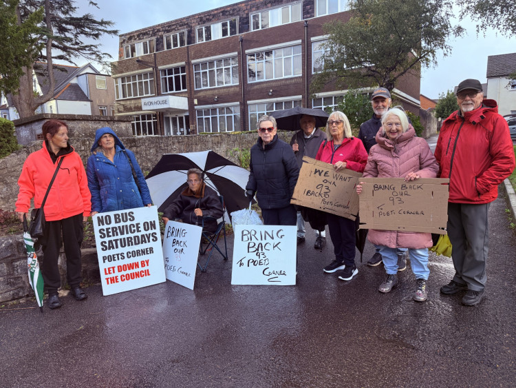 Residents braved wet weather to make their point