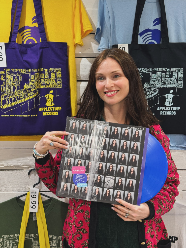 Sophie Ellis-Bextor met around 150 fans in Nantwich on Sunday afternoon (14 September), with a special visit to the newly relocated Applestump Records (Supplied).