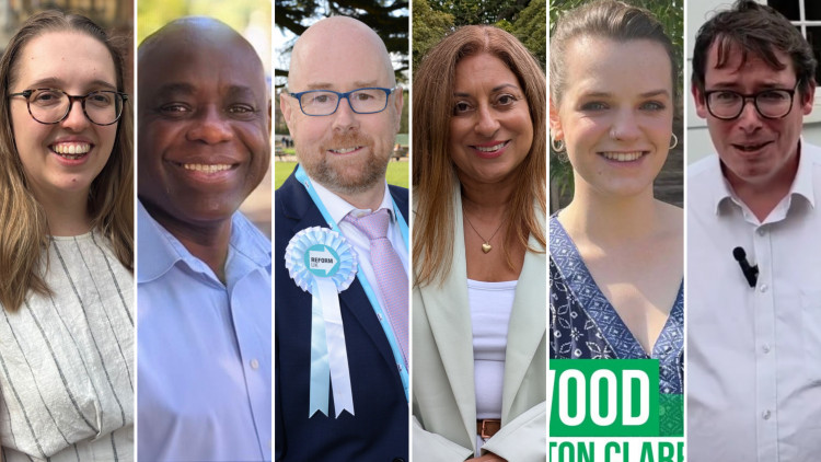 From left - Megan Clarke, Chris Knight, Nigel Clarke, Raina Deo, Abi Underwood, Dominic Smith