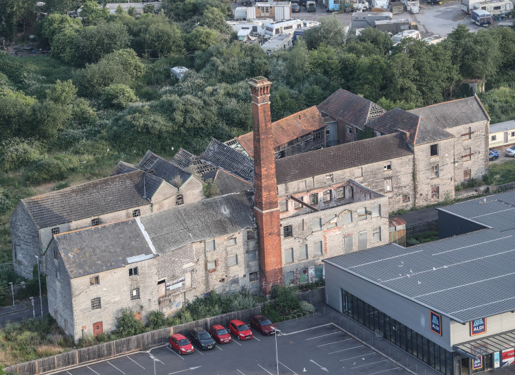 Construction has begun on Glastonbury's Baily's Factory transformation into a business and community hub.